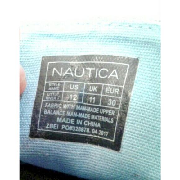 Kid's Size 12 Gray Nautica Boat Shoes Hook & Loop Fastener Twin Pairs Topsiders - Picture 6 of 7